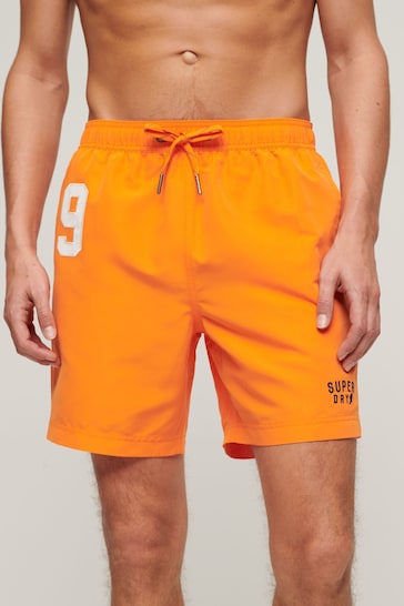 Superdry Dark Orange Vintage 17" Swim Shorts