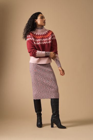 Buy Great Plains Red Winter Pattern Knit Jumper from the Next UK online shop