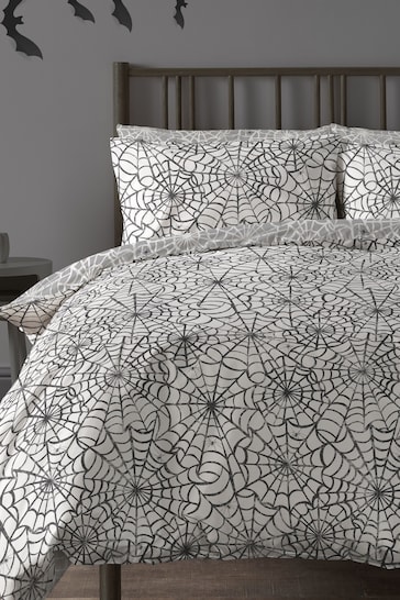 Copenhagen Home White Spider Web Duvet Cover & Pillowcase Set