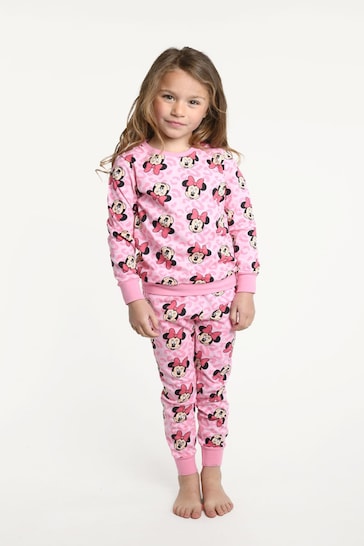 Brand Threads Pink Disney Minnie Mouse Girls Pyjama Set