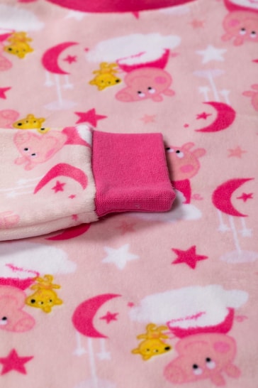 Brand Threads Pink Peppa Pig Girls Fleece Pyjamas Set
