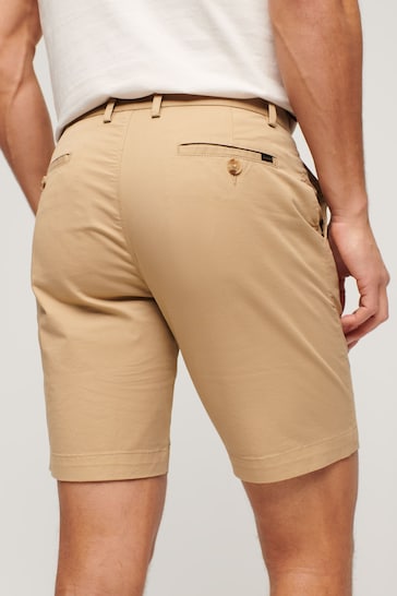 Superdry Brown Stretch Chinos Shorts