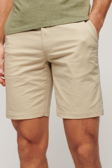 Superdry Brown Stretch Chinos Shorts
