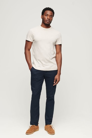 Superdry Blue Slim Tapered Stretch Chinos Trousers