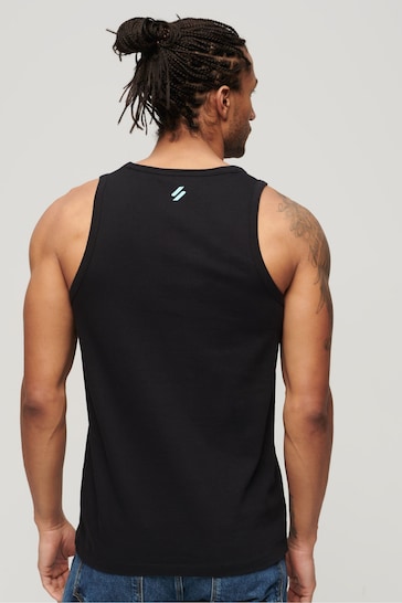 Superdry Black Sportswear Logo Relaxed Vest