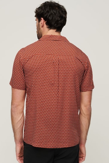 Superdry Red Short Sleeve Revere 70s Shirt