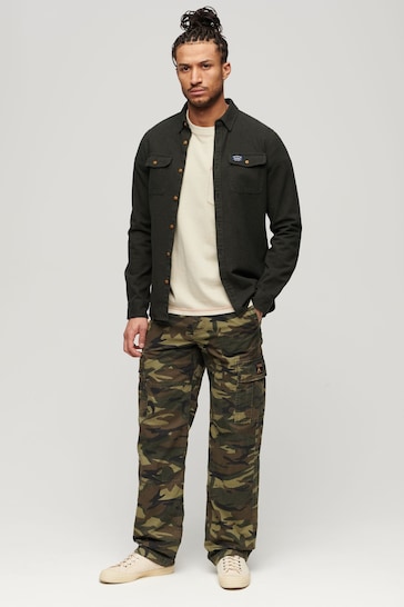 Superdry Green Baggy Cargo Trousers