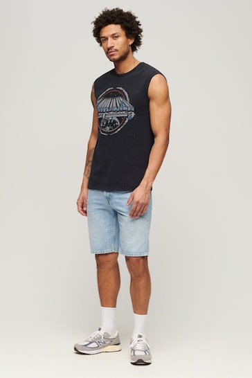 Superdry Black Rock Graphic Band Tank