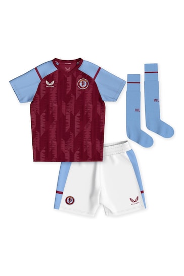 Fanatics Red Aston Villa Home Infant Kit T-shirt 2023-24 Infants