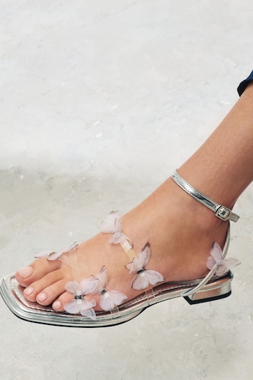 Silver Forever Comfort® Butterfly Sandals