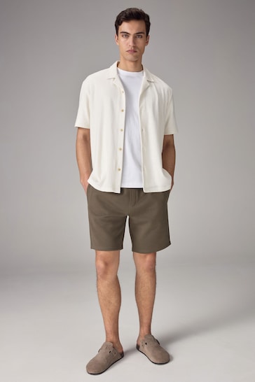Brown Soft Fabric Jersey Shorts