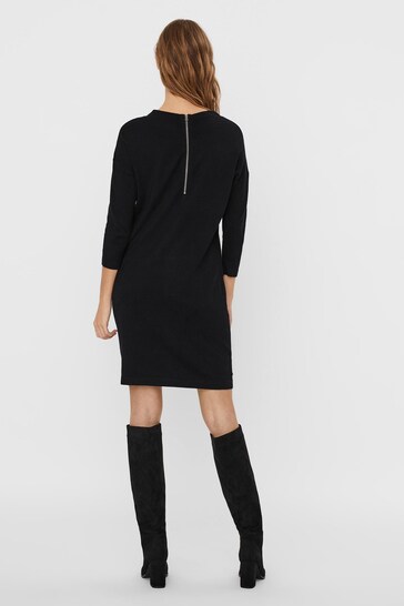 VERO MODA Black 3/4 Sleeve Knitted Dress