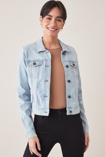 NOISY MAY Blue Fitted Denim Jacket