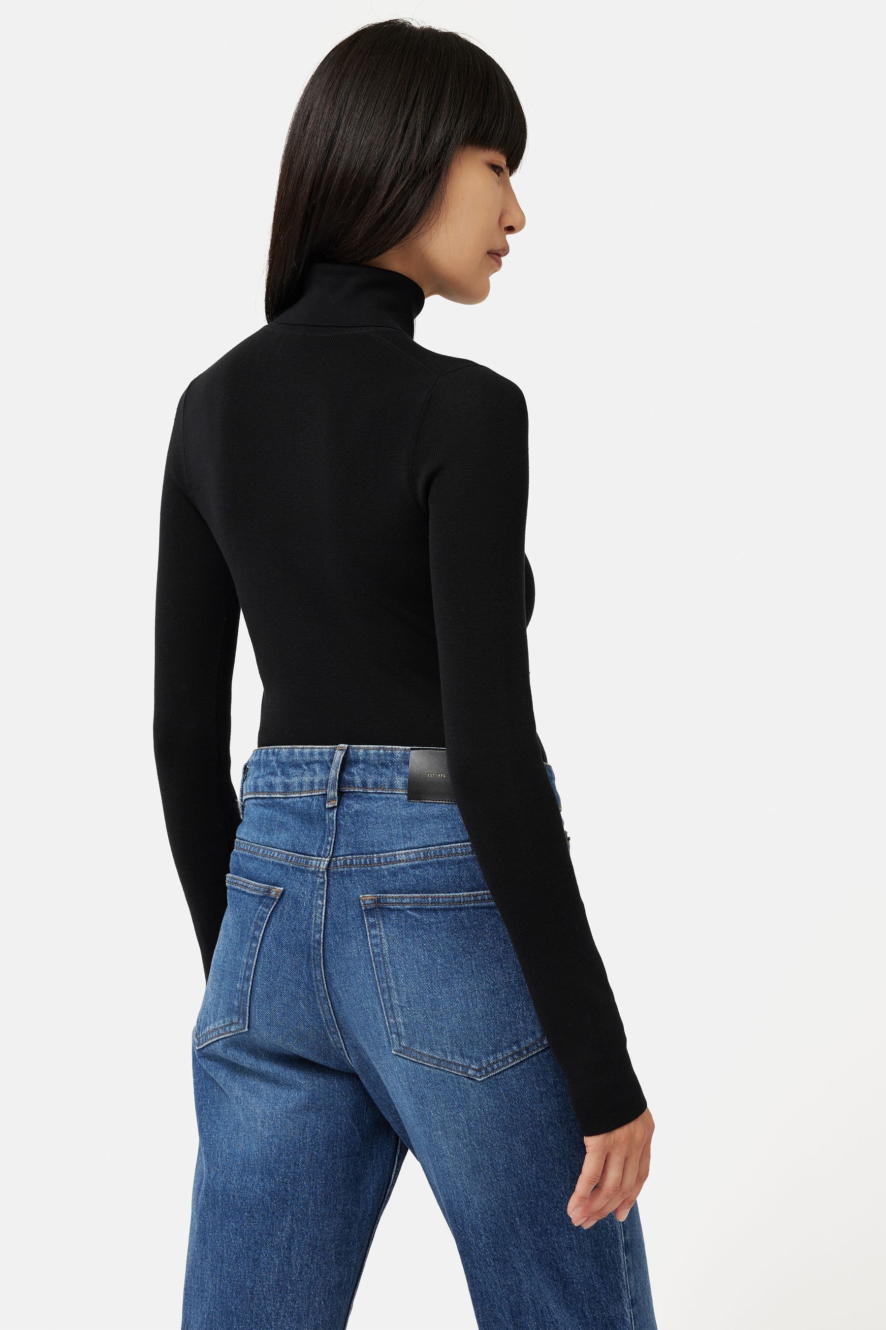 Silk cotton deals polo neck jumper