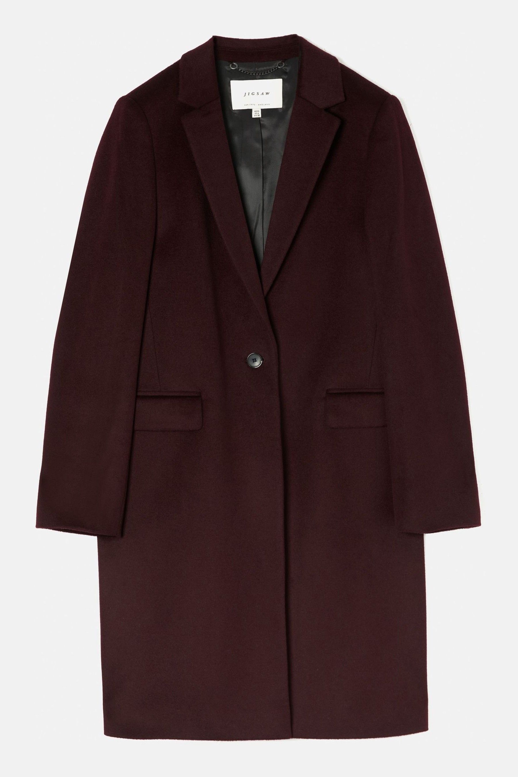 Buy Jigsaw Red Relaxed Wool City Coat from the Next UK online shop