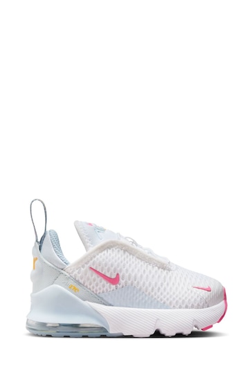 Nike White/Pink Infant Air Max 270 Trainers