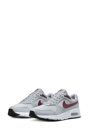 Nike Grey/Red Air Max SC Trainers