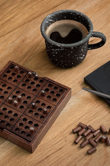 Iron And Glory Gioco Sudoku In Legno Deluxe - 81 Picchetti Numerati, Tabellone 14x14x2,5 Cm - Gioco Da Tavolo Per Adulti E Bambini, Idea Regalo - 3