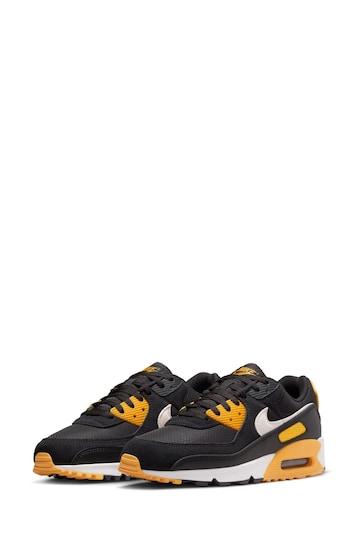 Nike Yellow/Black Air Max 90 Trainers