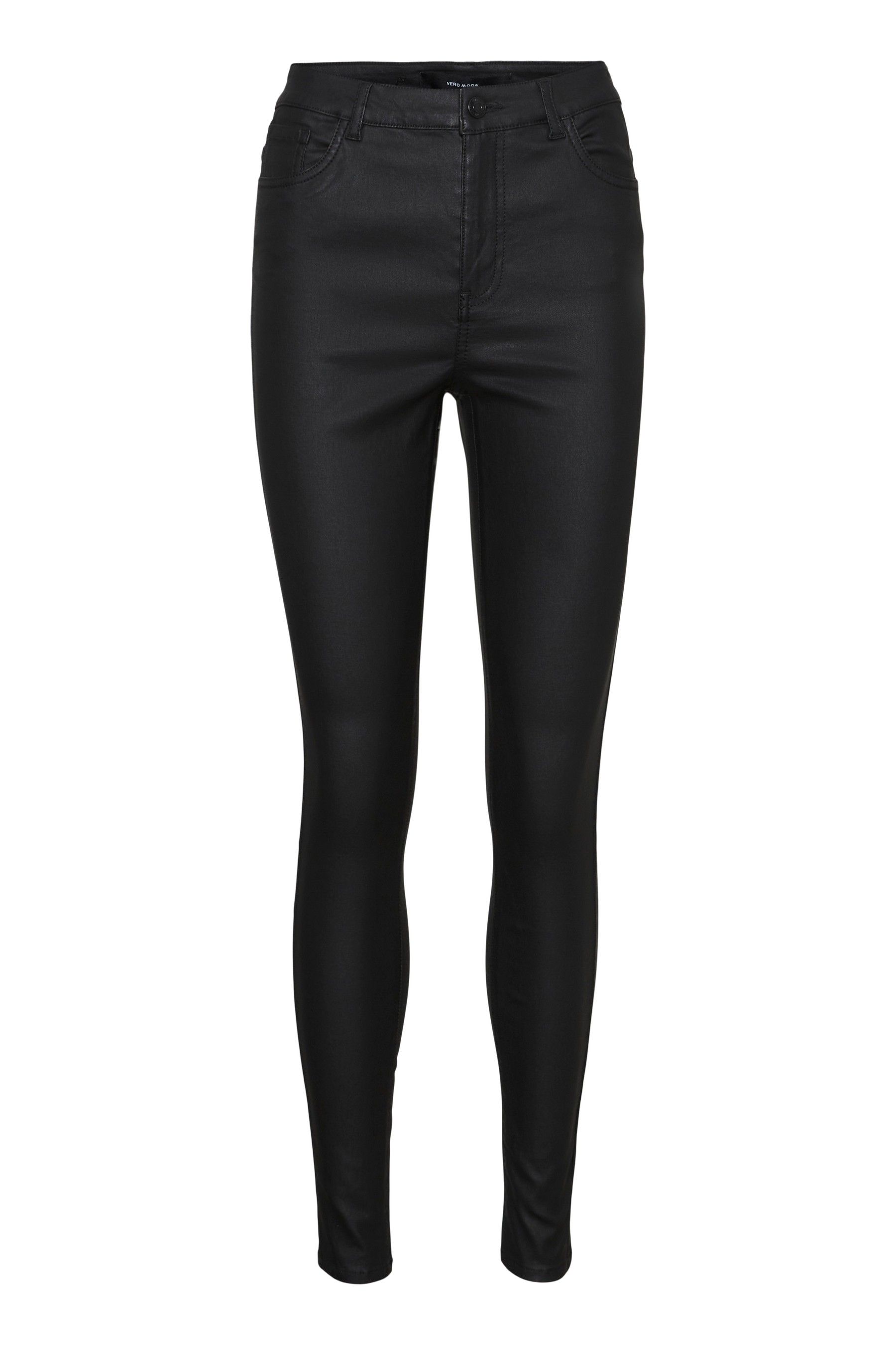 Buy VERO MODA Black High Waisted Coated Skinny Jeans from the Next