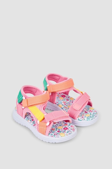 JoJo Maman Bébé Pink Colour Block Sandals