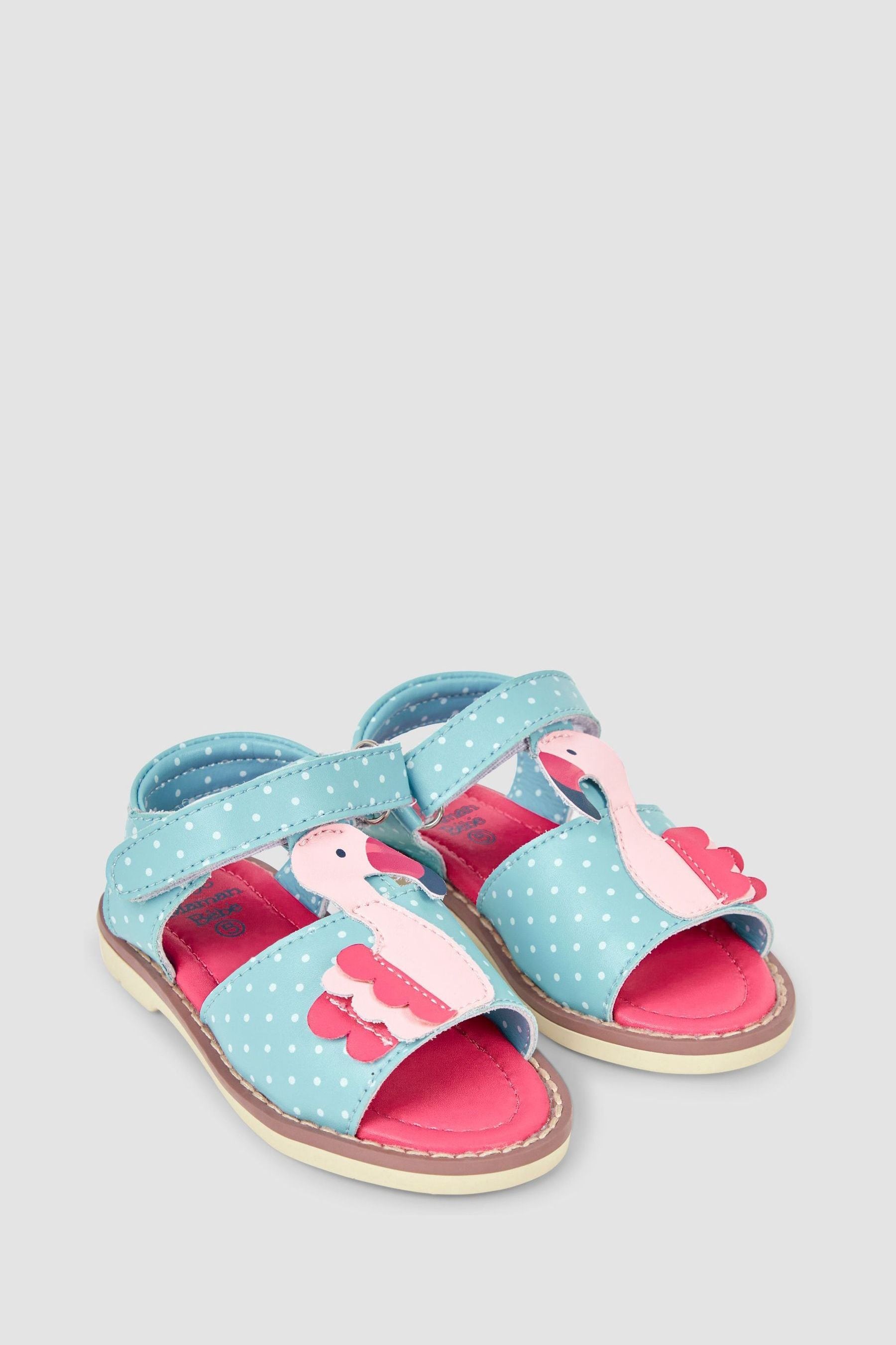 JoJo Maman B b Raspberry Pink Flamingo Appliqu Sandals