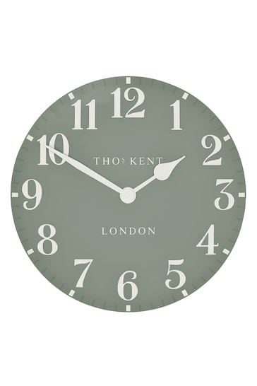 Thomas Kent Clocks Green Medium Arabic Seagrass Wall Clock