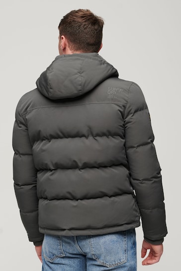 Superdry Grey Everest Hooded Puffer Jacket