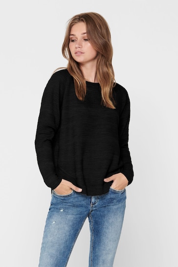 ONLY Black Textured Knitted Jumper