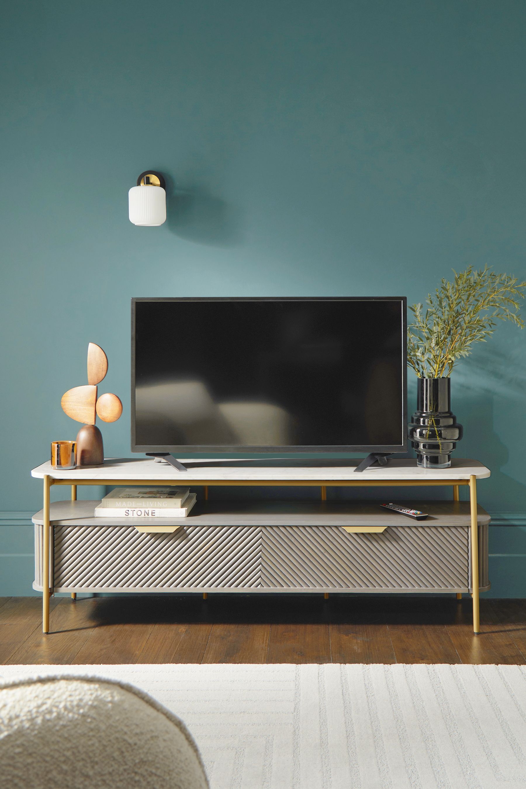 Dark grey deals floating tv unit