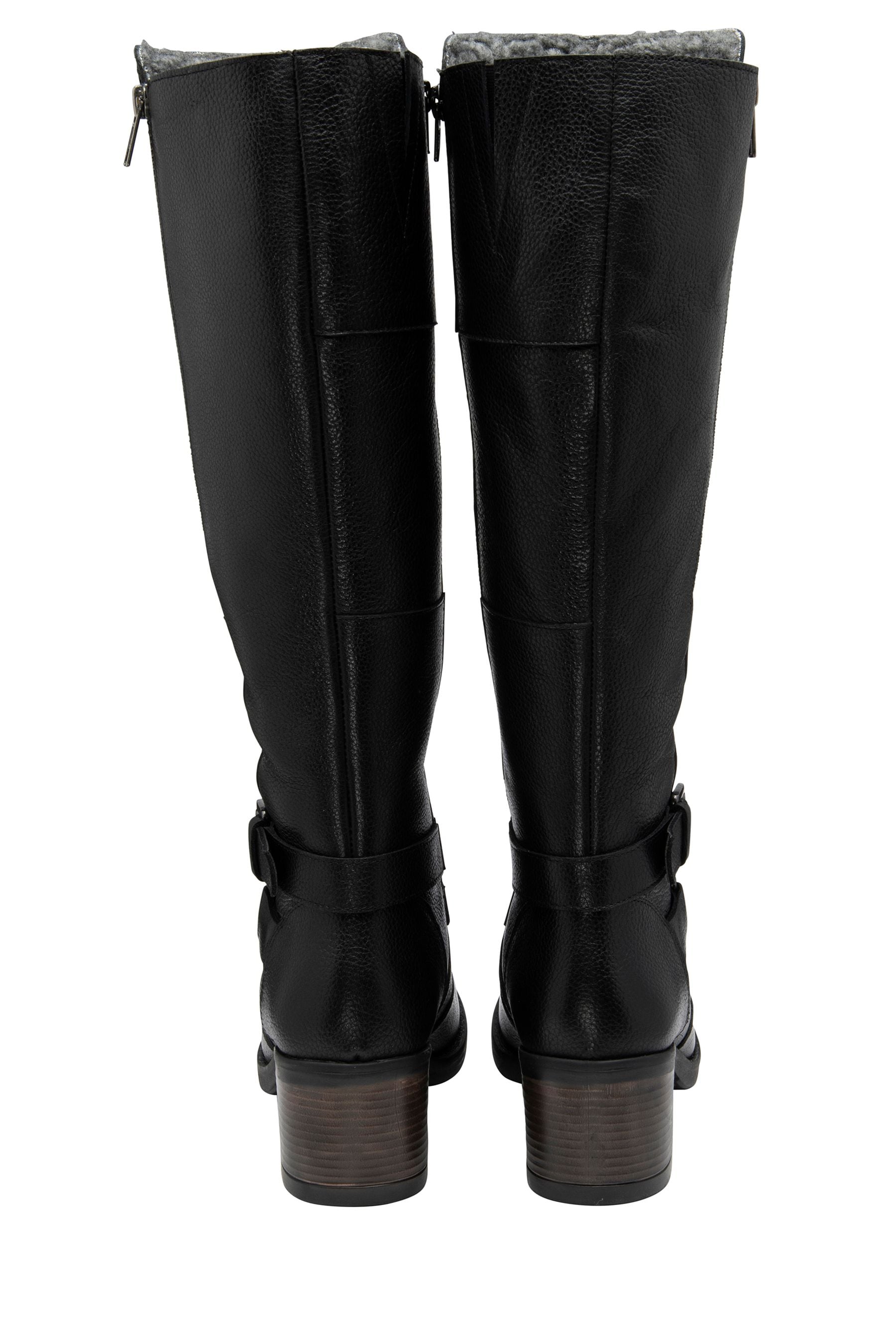 Lotus Black Knee High Boots