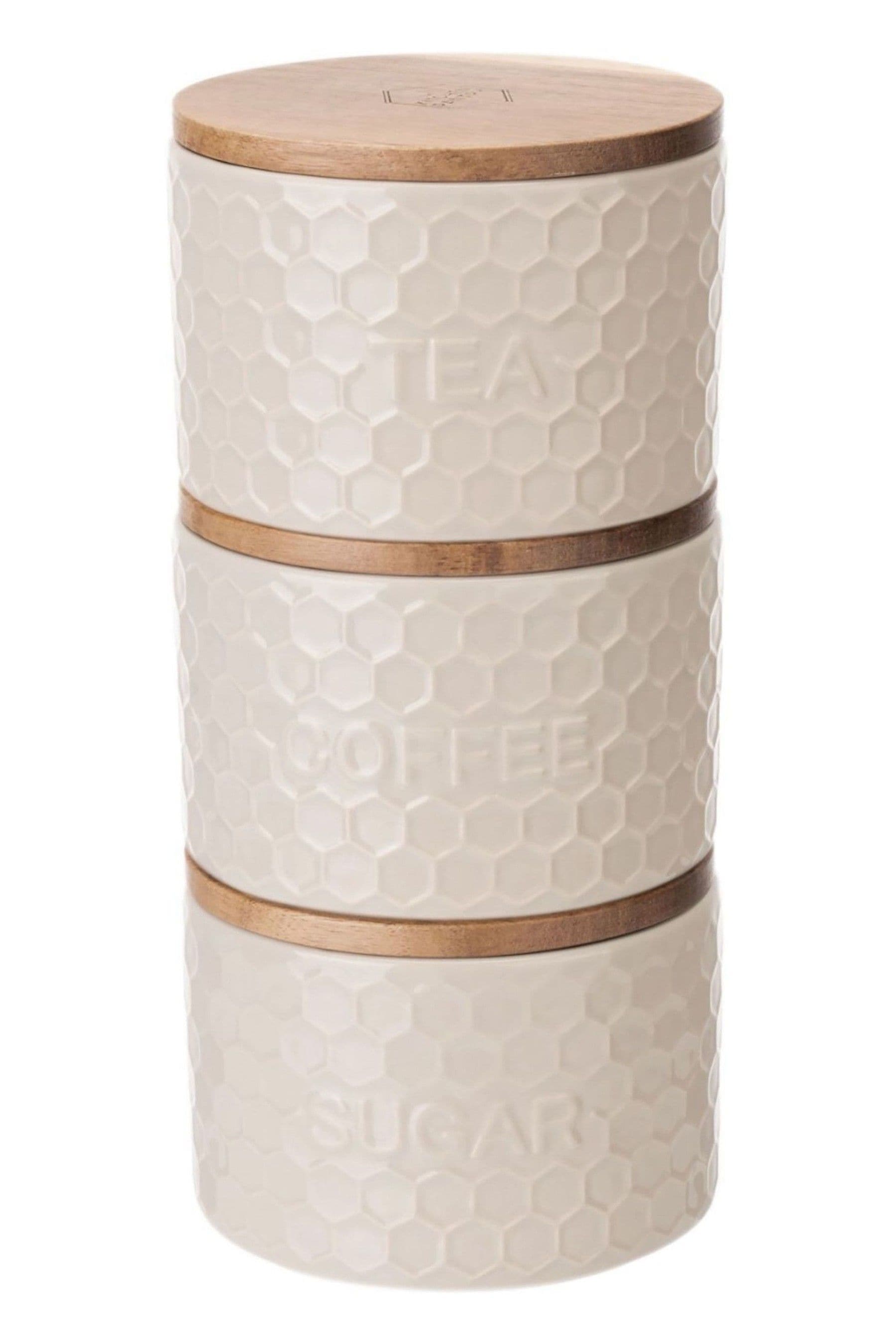Grey stackable tea coffee hot sale sugar