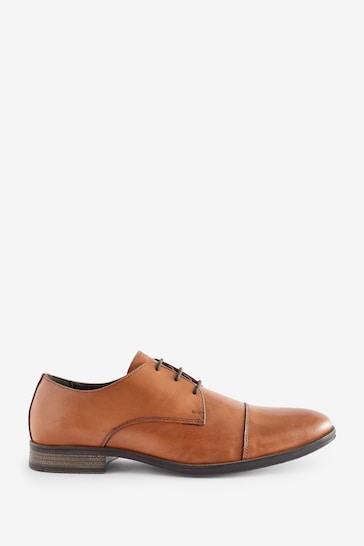 JACK & JONES Brown Leather Lace Up Brogues