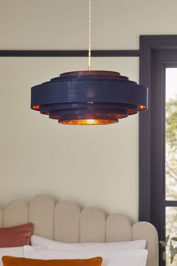 Blue Rico Tiered Easy Fit Lamp Shade