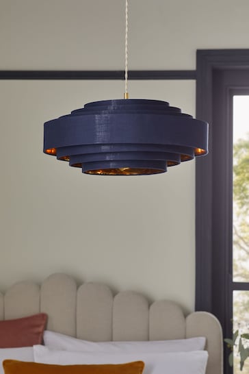 Blue Rico Tiered Easy Fit Lamp Shade