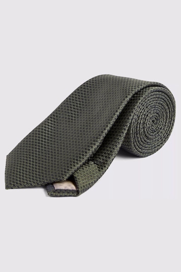 MOSS Olive Green Textured Tie