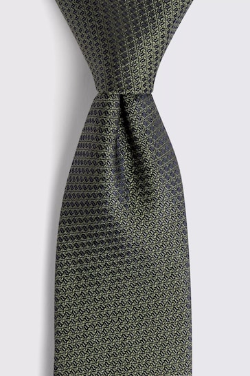 MOSS Olive Green Textured Tie