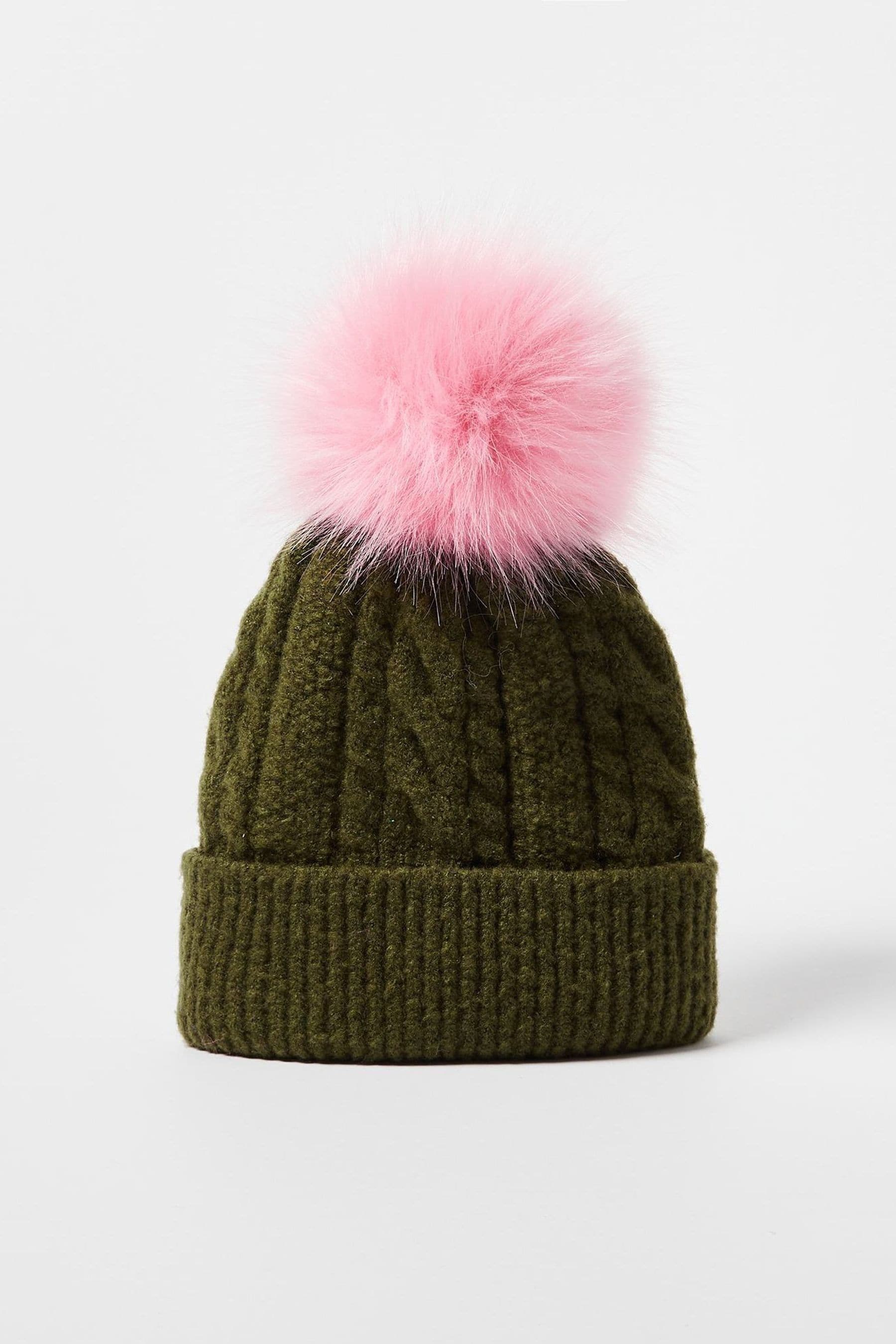 Khaki green bobble hat store