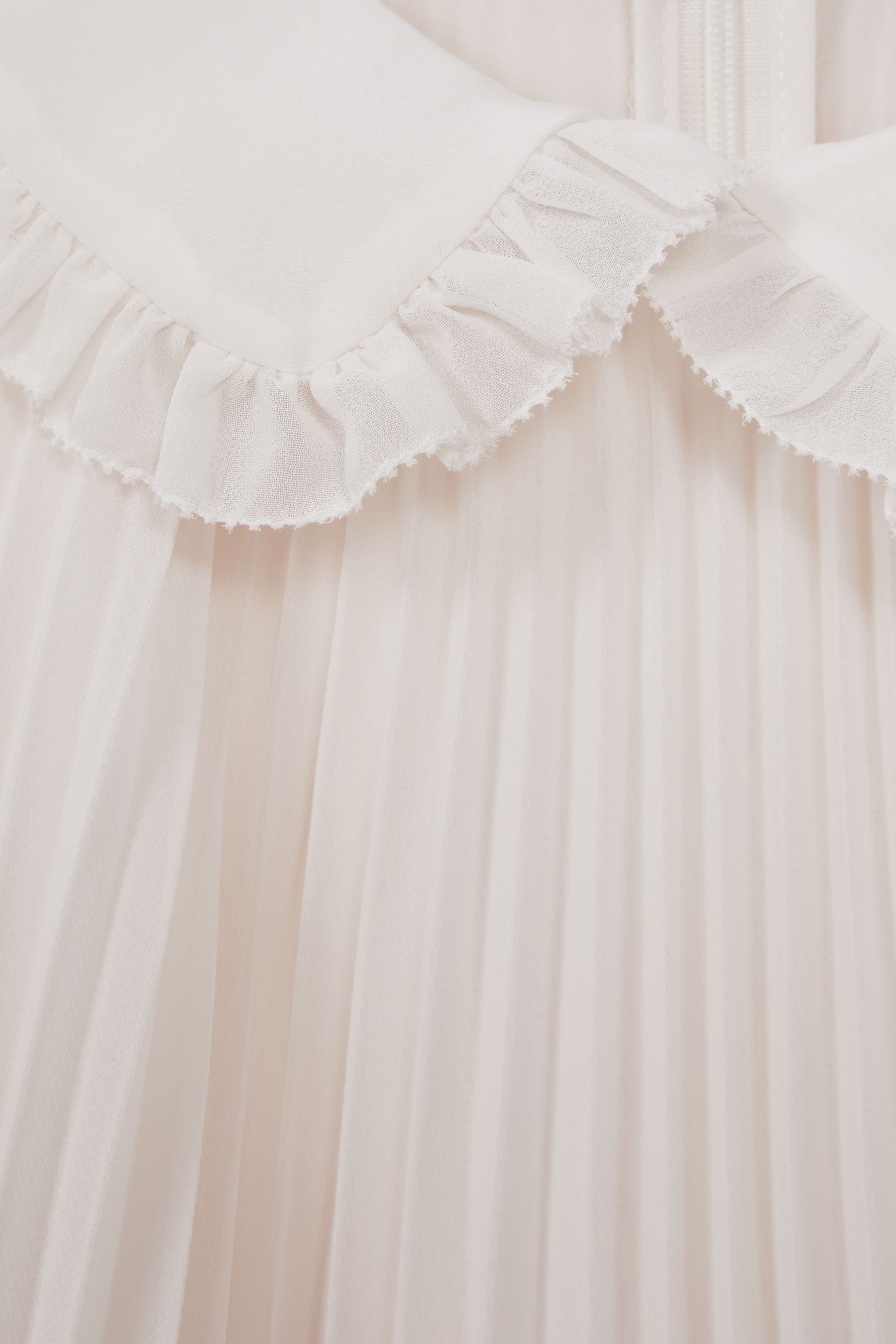 Buy Reiss Ivory Nadia Teen Pleated Collared Tiered Dress from the Next UK online shop