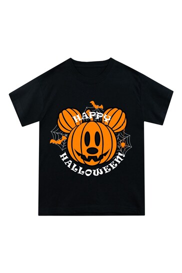 Character Black Disney Happy Halloween Pumpkin T-Shirt