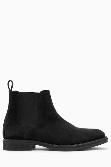 AllSaints Black Creed Suede Boots