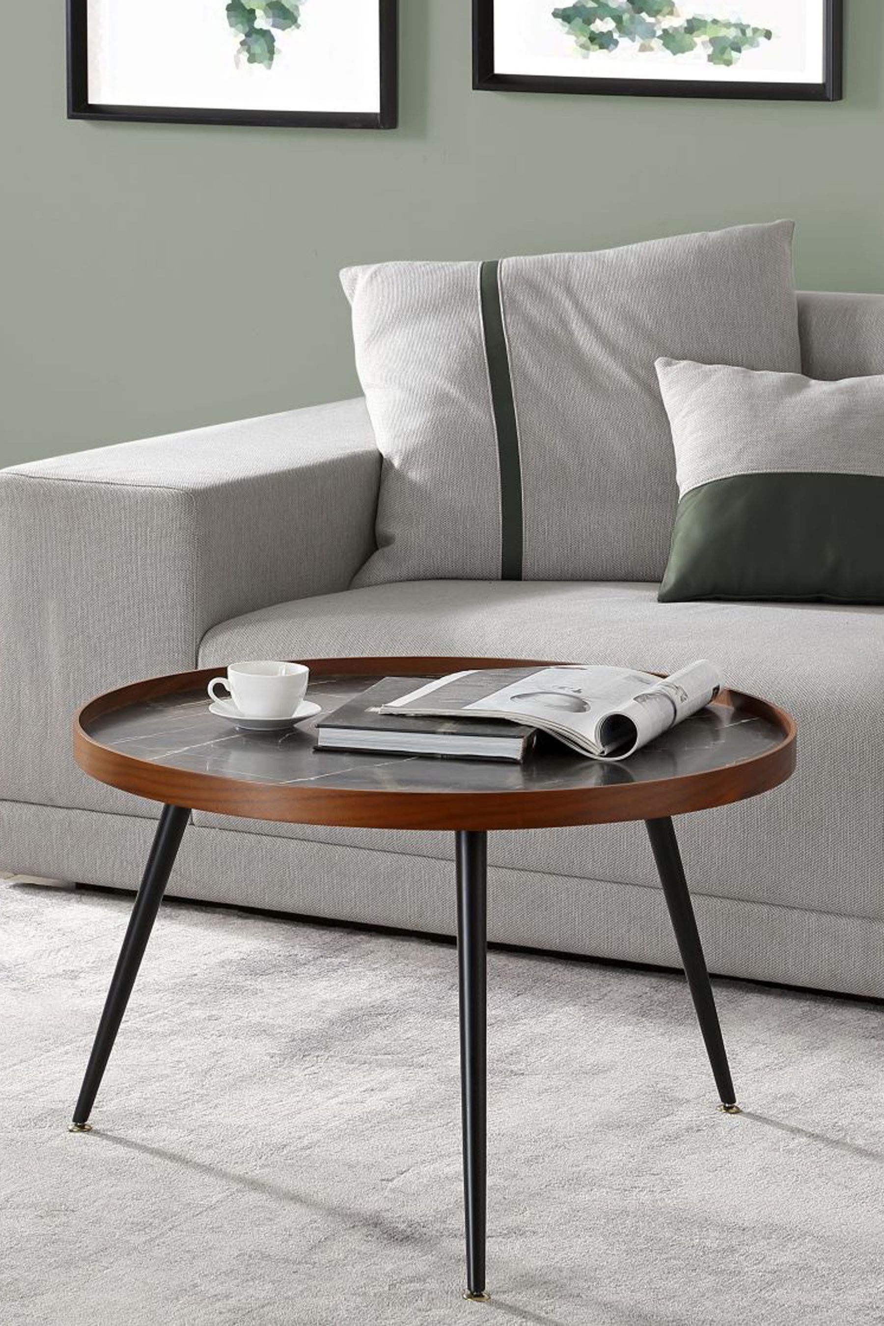 Marble effect shop coffee table next