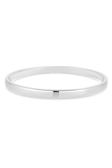 Simply Silver Sterling Silver Tone 925 Classic Bangle