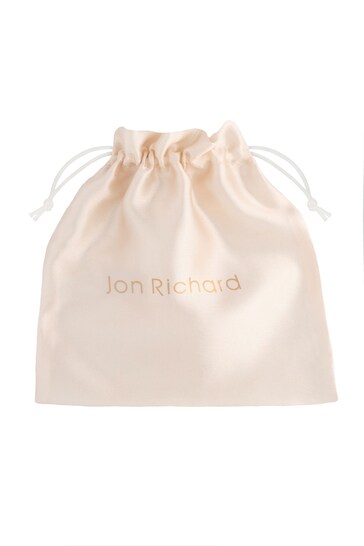Jon Richard Silver Tone Lila Floral Crystal And Pearl Gift Pouch Hair Vine