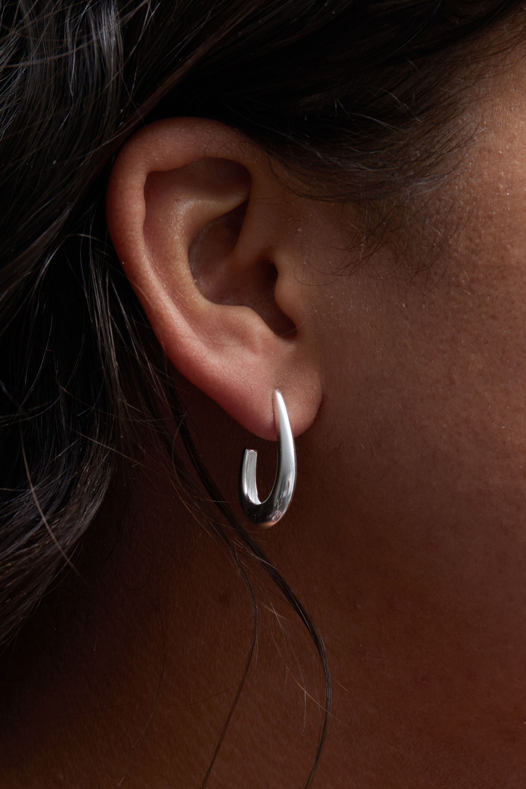 Buy Simply Silver Sterling Silver Tone 925 Polished Hoop Earrings