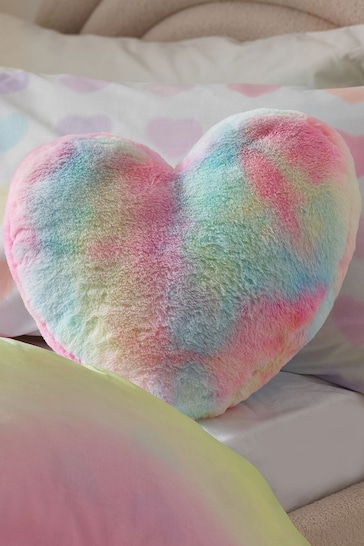 Multi Ombre Rainbow Heart Cushion