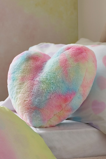 Multi Ombre Rainbow Heart Cushion