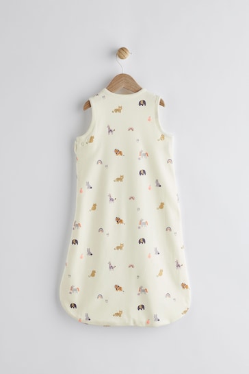Beige Mini Unicorn Baby 100% Cotton 1 Tog Sleep Bag