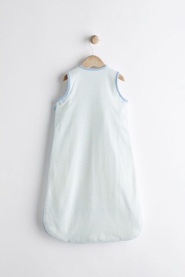 Blue White Stripe Whale Baby 100% Cotton 1 Tog Sleep Bag
