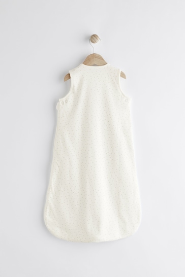 White New Here Baby 100% Cotton 1 Tog Sleep Bag